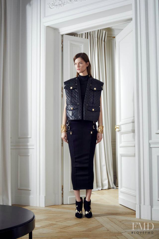 Kasia Struss featured in  the Balmain fashion show for Pre-Fall 2012