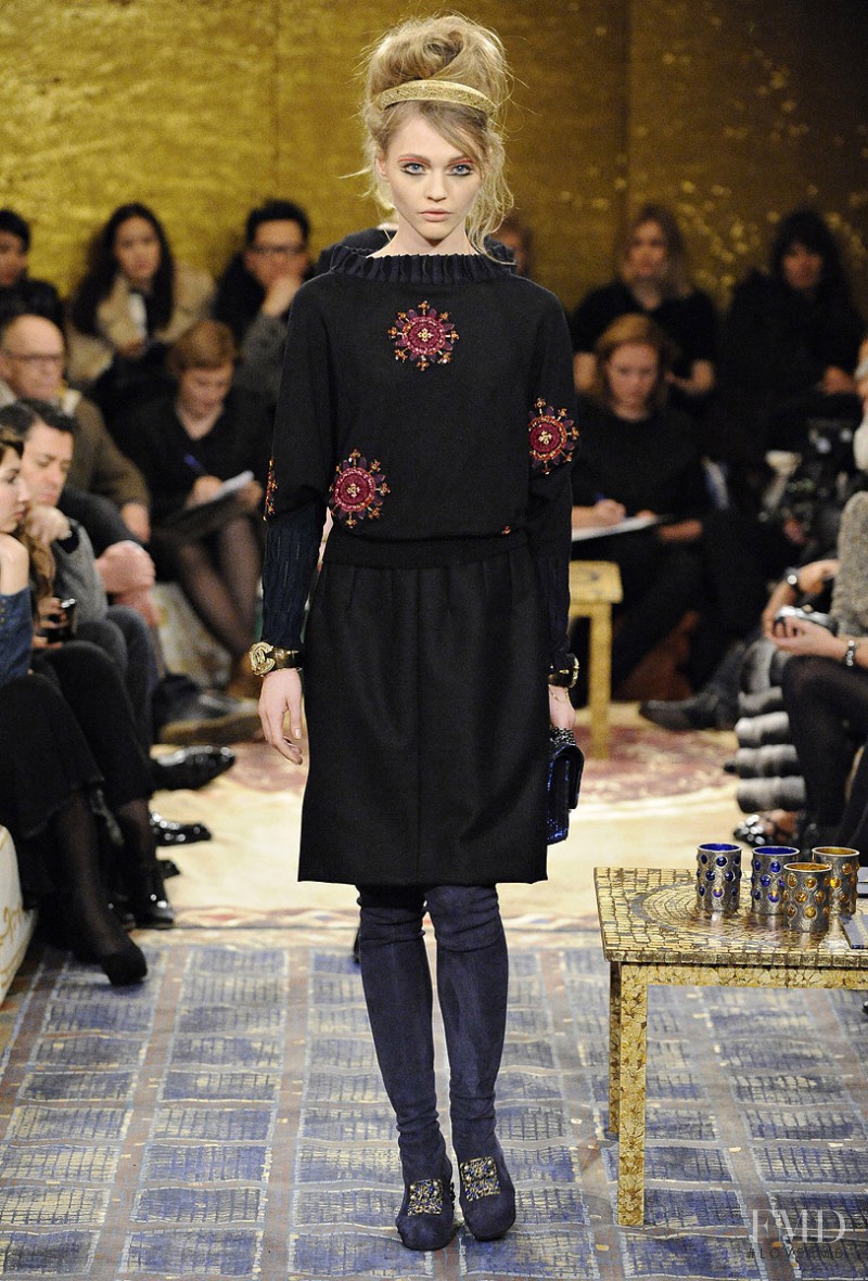 Sasha Pivovarova featured in  the Chanel fashion show for Pre-Fall 2011