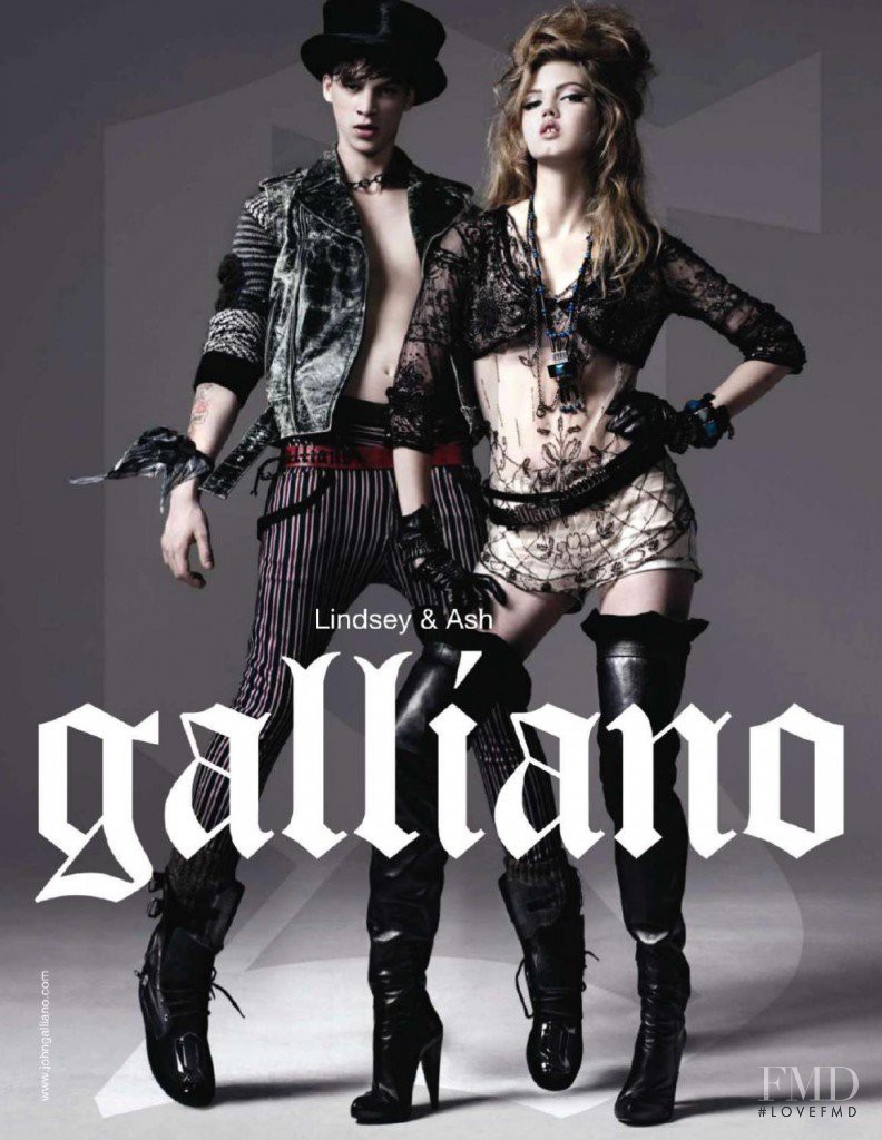 Lindsey Wixson featured in  the Galliano advertisement for Autumn/Winter 2010