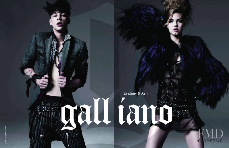 Lindsey Wixson featured in  the Galliano advertisement for Autumn/Winter 2010