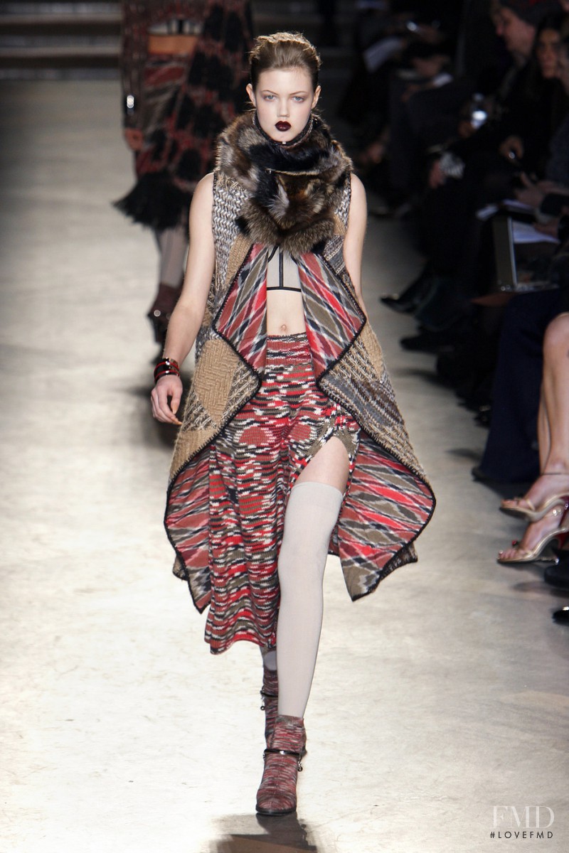 Lindsey Wixson featured in  the Missoni fashion show for Autumn/Winter 2010