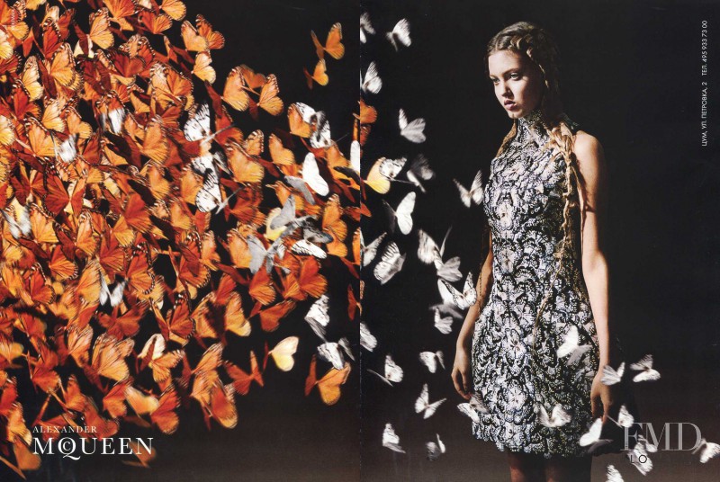 Lindsey Wixson featured in  the Alexander McQueen advertisement for Spring/Summer 2011