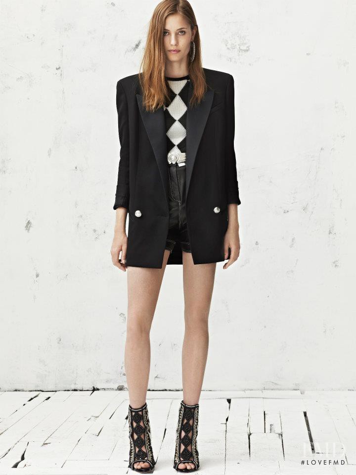 Nadja Bender featured in  the Balmain lookbook for Spring/Summer 2013