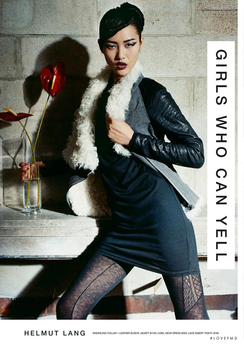 Liu Wen featured in  the Barneys New York catalogue for Fall 2010