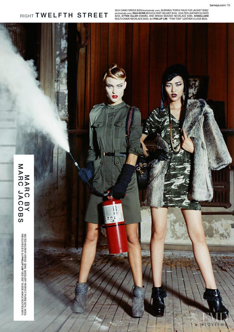 Liu Wen featured in  the Barneys New York catalogue for Fall 2010