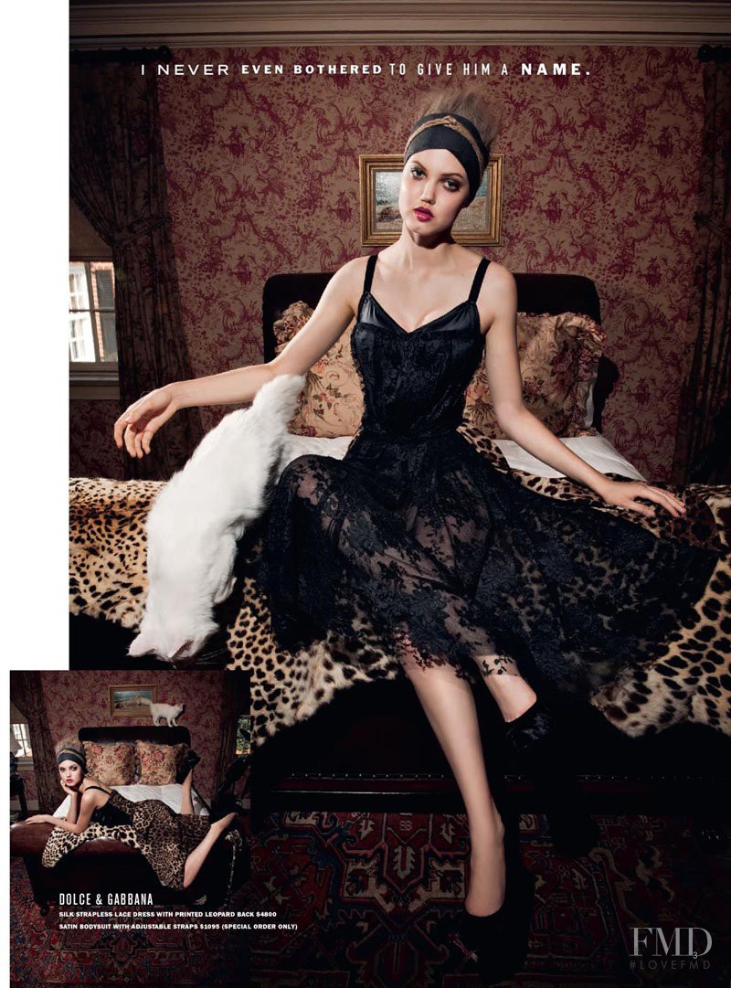 Lindsey Wixson featured in  the Barneys New York catalogue for Fall 2010