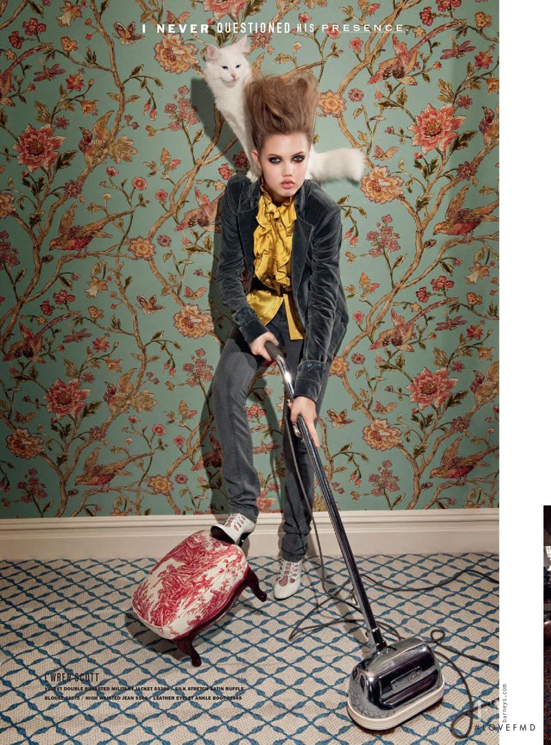 Lindsey Wixson featured in  the Barneys New York catalogue for Fall 2010