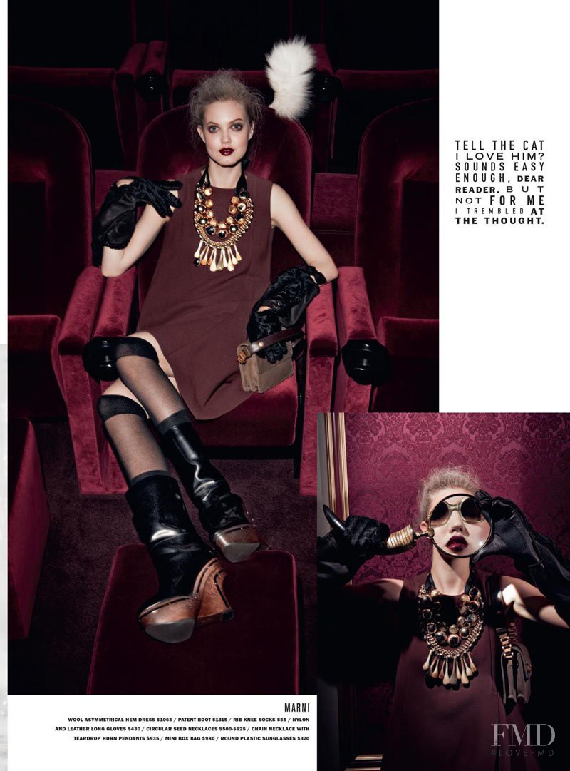 Lindsey Wixson featured in  the Barneys New York catalogue for Fall 2010