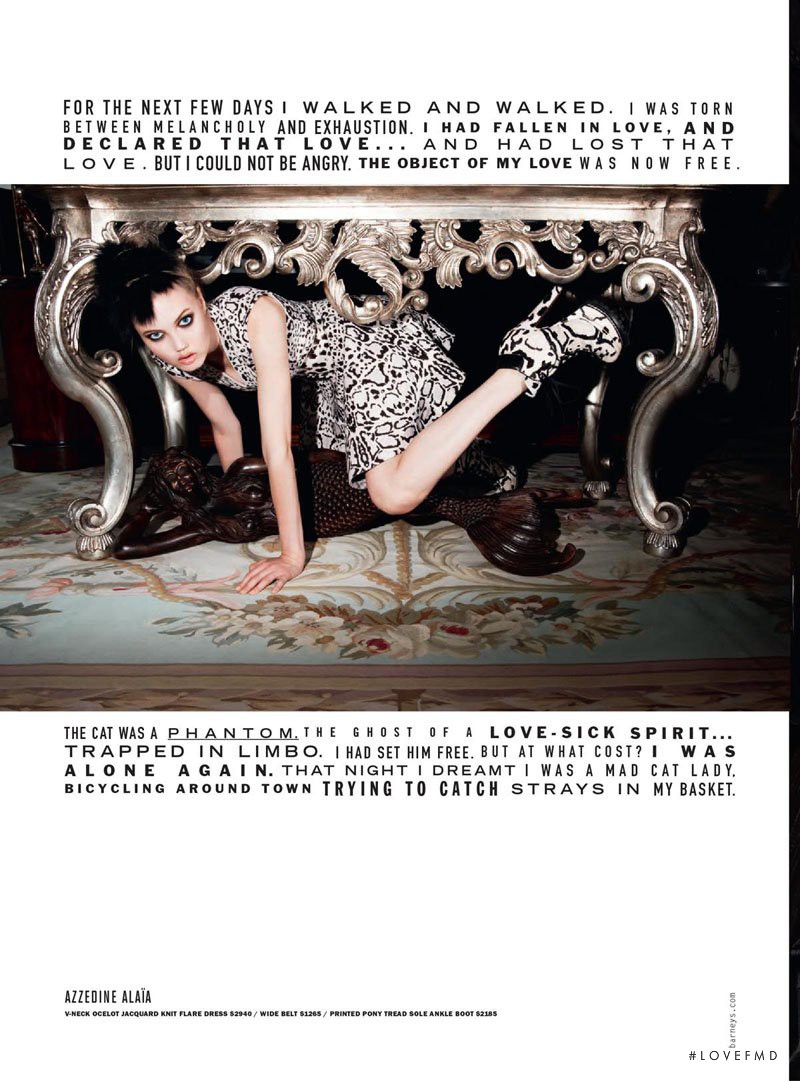 Lindsey Wixson featured in  the Barneys New York catalogue for Fall 2010