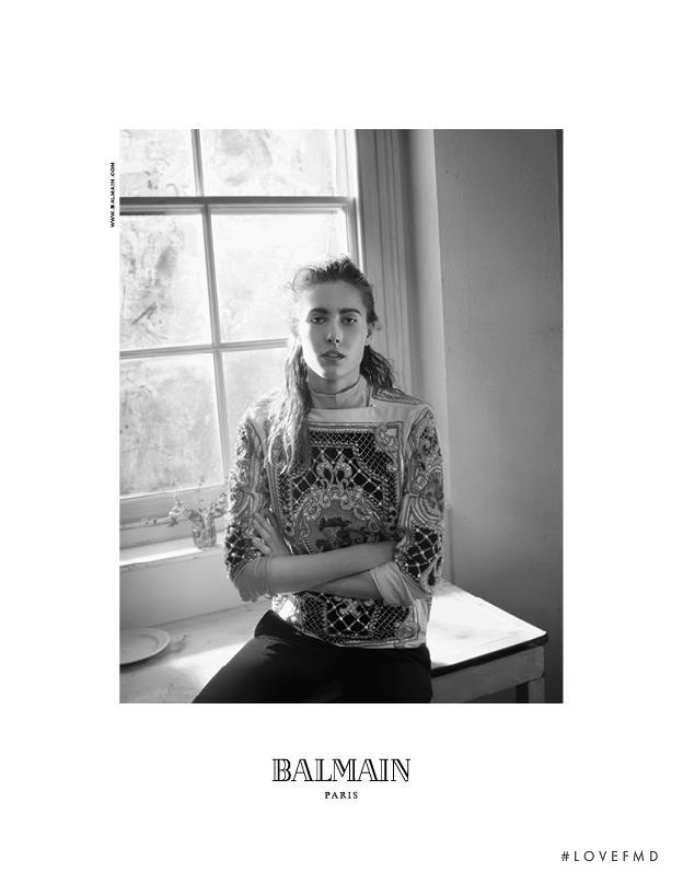 Nadja Bender featured in  the Balmain advertisement for Autumn/Winter 2012