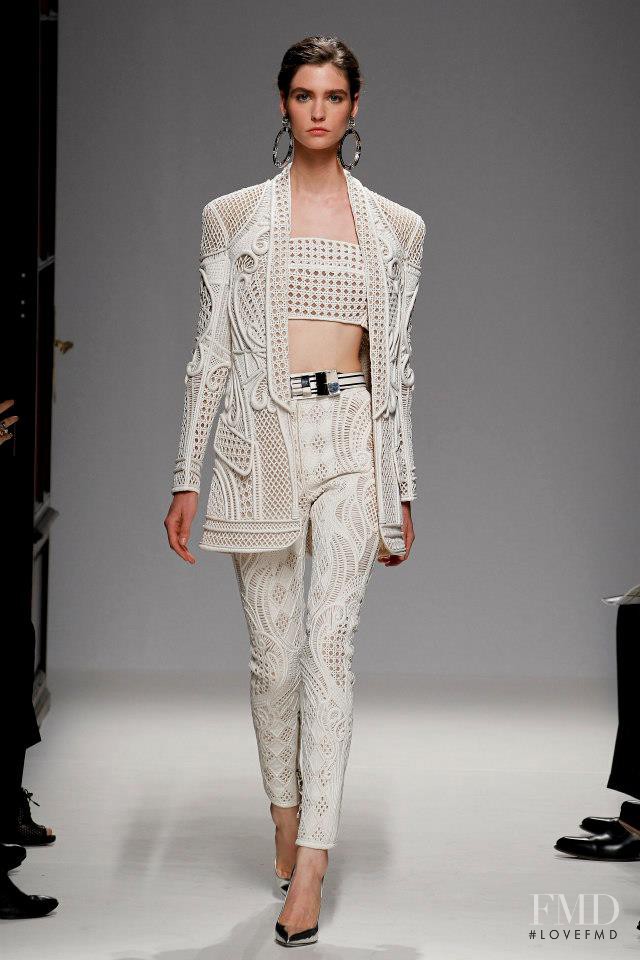Manon Leloup featured in  the Balmain fashion show for Spring/Summer 2013