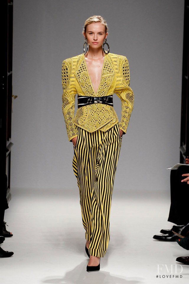 Anabela Belikova featured in  the Balmain fashion show for Spring/Summer 2013