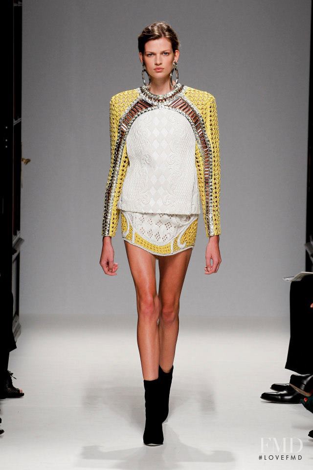 Bette Franke featured in  the Balmain fashion show for Spring/Summer 2013
