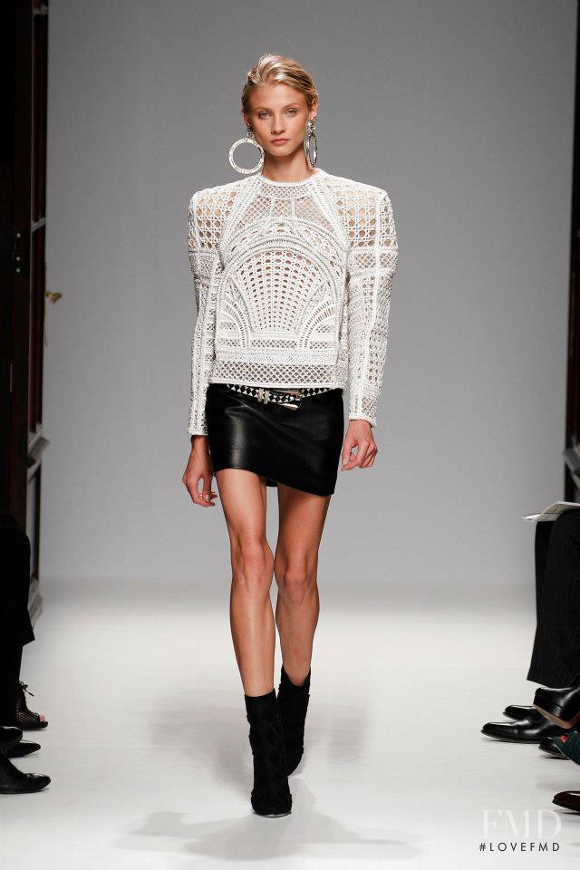 Anna Selezneva featured in  the Balmain fashion show for Spring/Summer 2013