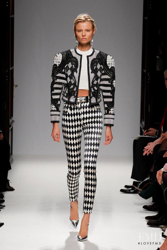 Magdalena Frackowiak featured in  the Balmain fashion show for Spring/Summer 2013