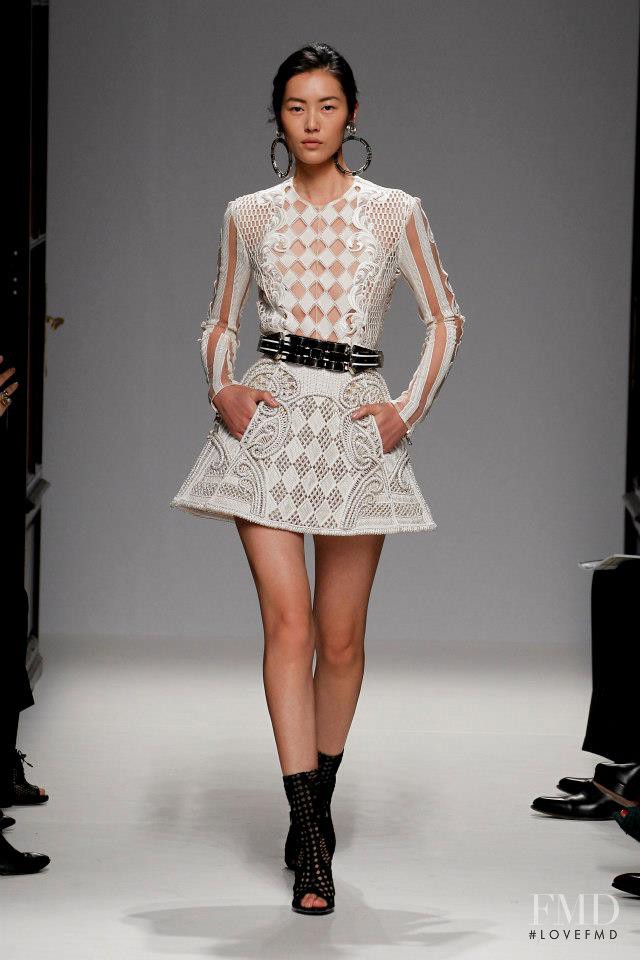 Liu Wen featured in  the Balmain fashion show for Spring/Summer 2013