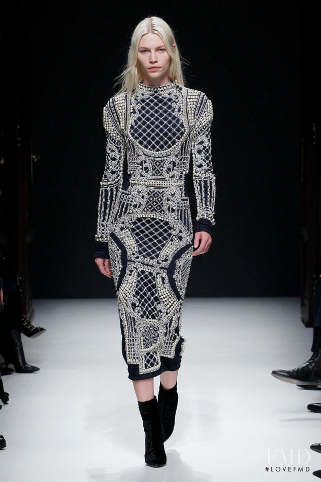 Aline Weber featured in  the Balmain fashion show for Autumn/Winter 2012