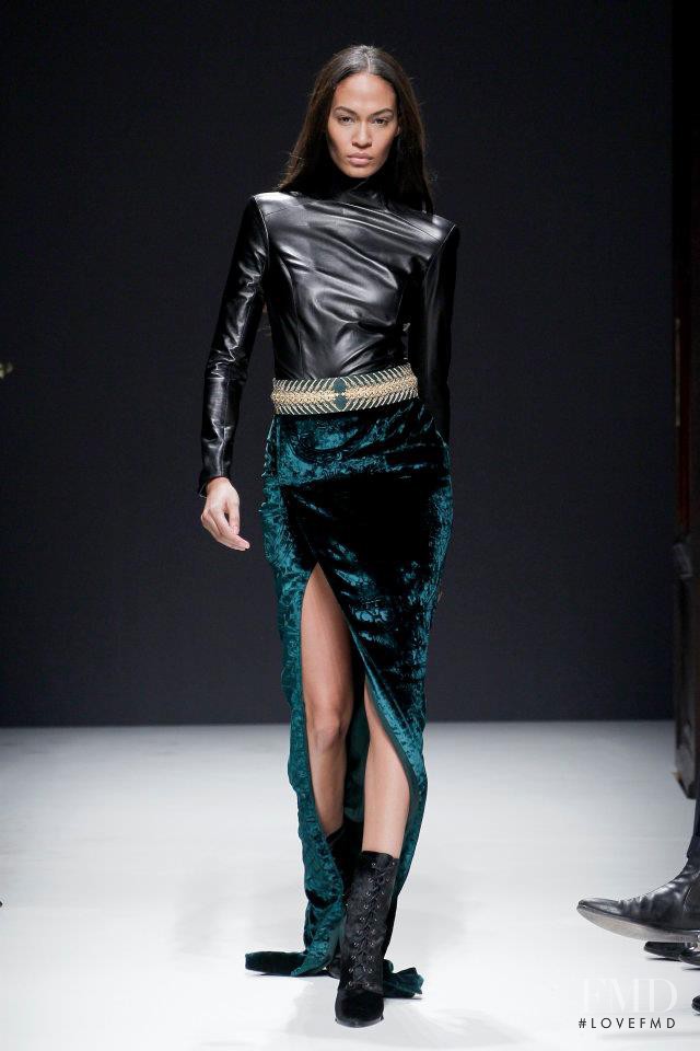 Joan Smalls featured in  the Balmain fashion show for Autumn/Winter 2012