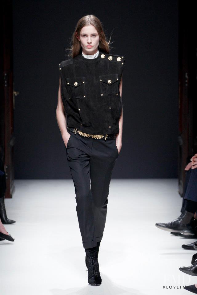 Nadja Bender featured in  the Balmain fashion show for Autumn/Winter 2012