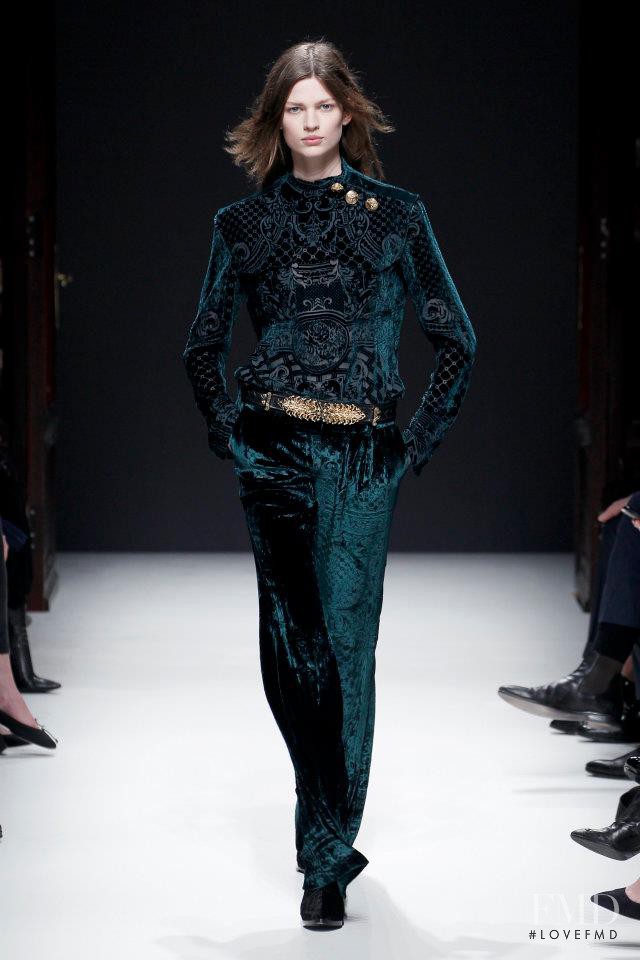 Bette Franke featured in  the Balmain fashion show for Autumn/Winter 2012