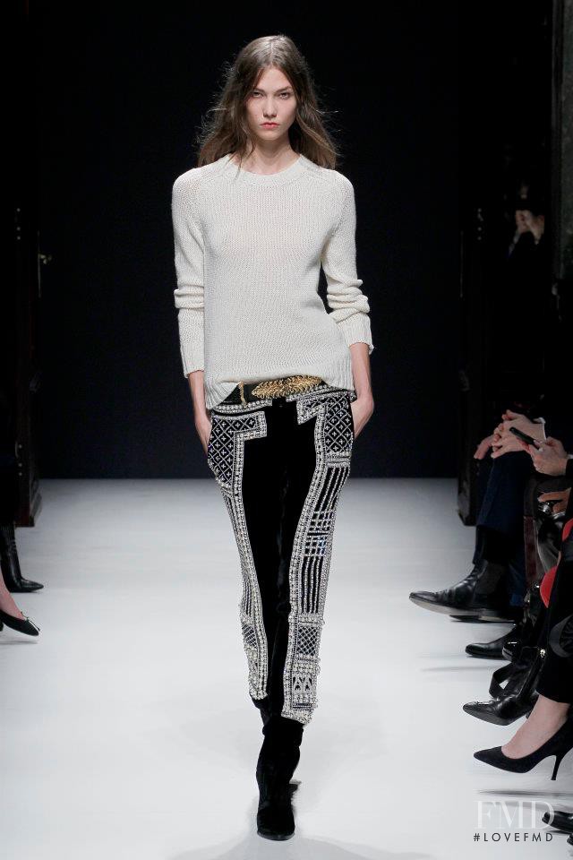 Karlie Kloss featured in  the Balmain fashion show for Autumn/Winter 2012