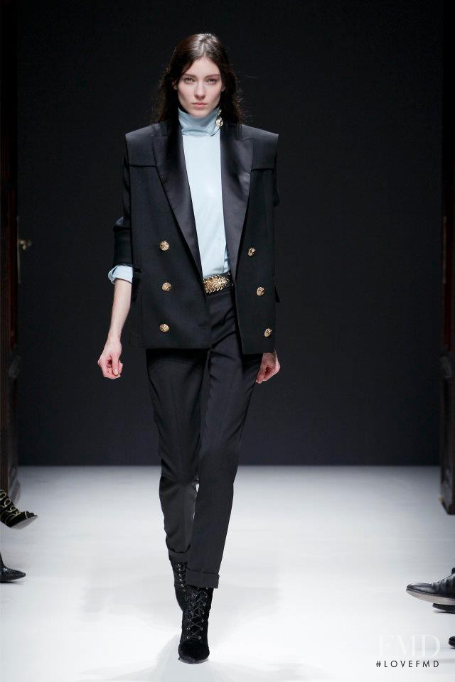 Kati Nescher featured in  the Balmain fashion show for Autumn/Winter 2012