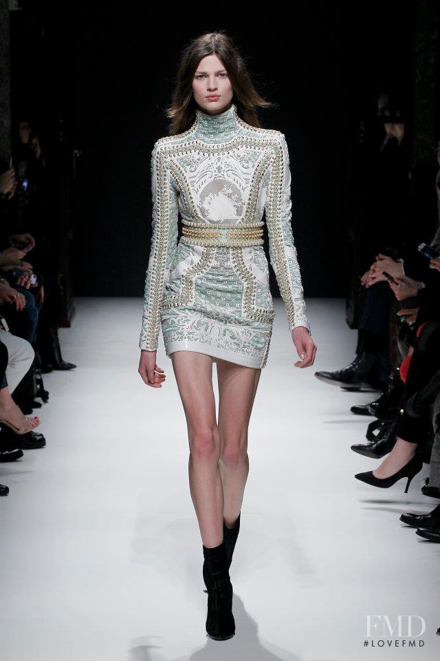 Bette Franke featured in  the Balmain fashion show for Autumn/Winter 2012