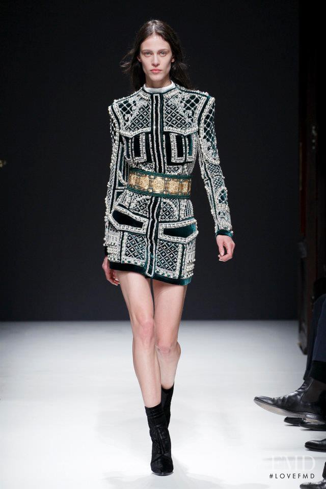 Aymeline Valade featured in  the Balmain fashion show for Autumn/Winter 2012