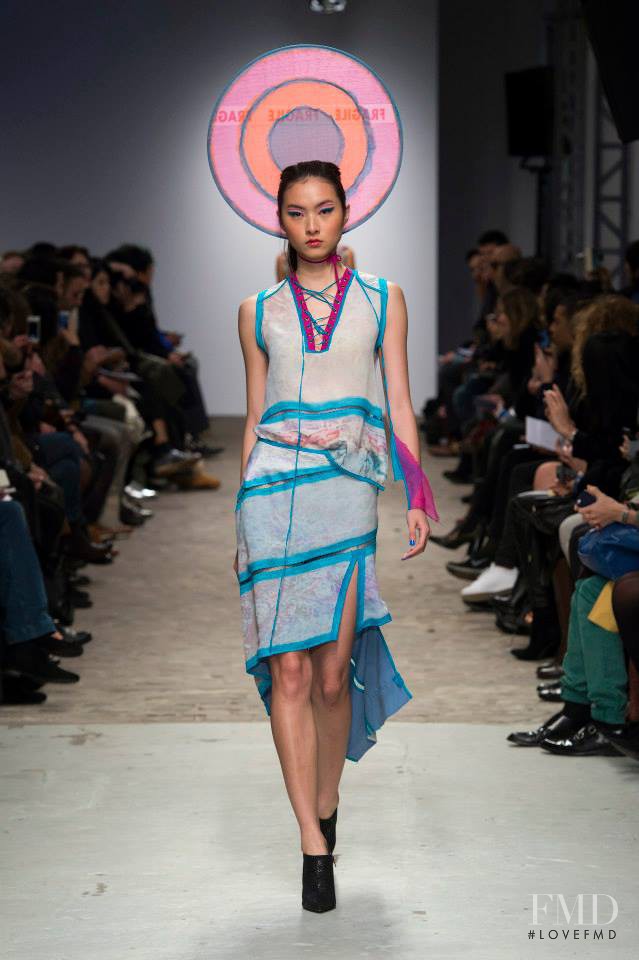 Ling Yue Zhang featured in  the Antonio Ortega fashion show for Spring/Summer 2015