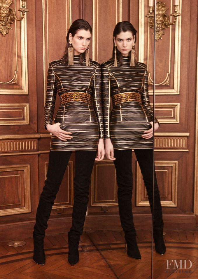 Manon Leloup featured in  the Balmain fashion show for Pre-Fall 2013