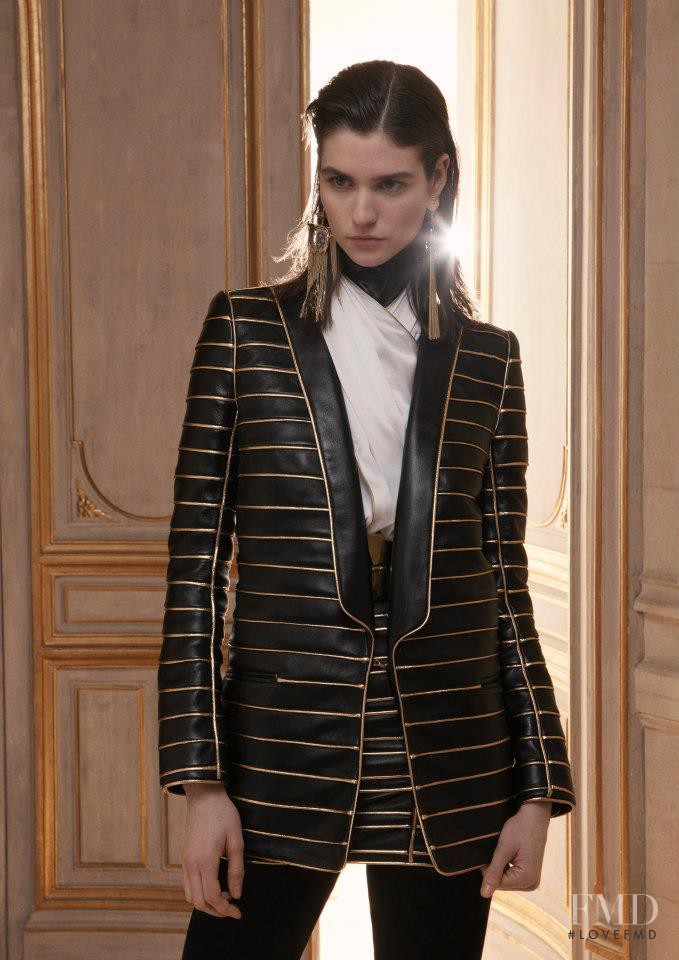 Manon Leloup featured in  the Balmain fashion show for Pre-Fall 2013