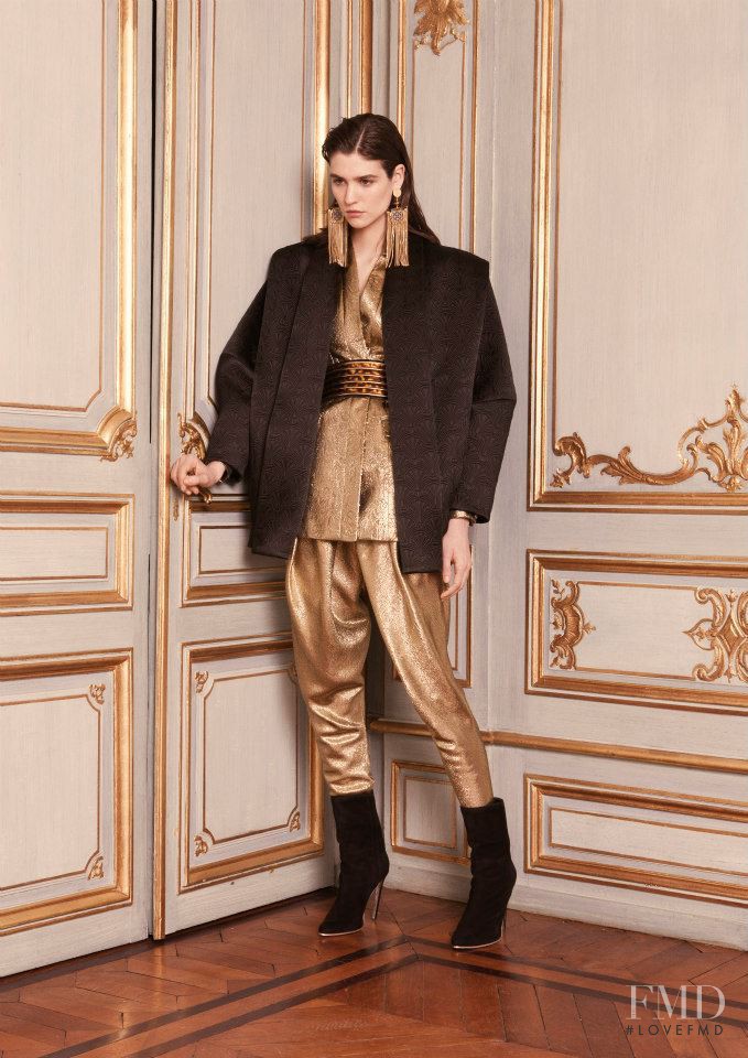 Manon Leloup featured in  the Balmain fashion show for Pre-Fall 2013