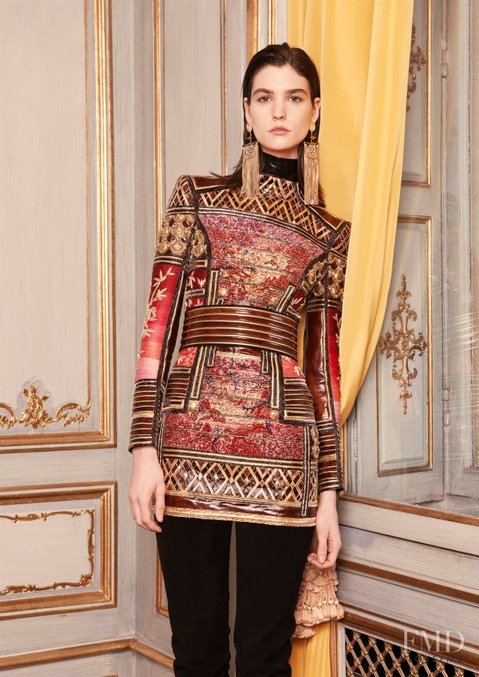 Manon Leloup featured in  the Balmain fashion show for Pre-Fall 2013