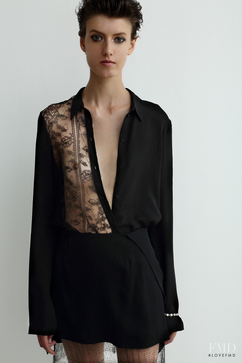 Alyosha Kovalyova featured in  the Sharon Wauchob lookbook for Resort 2015