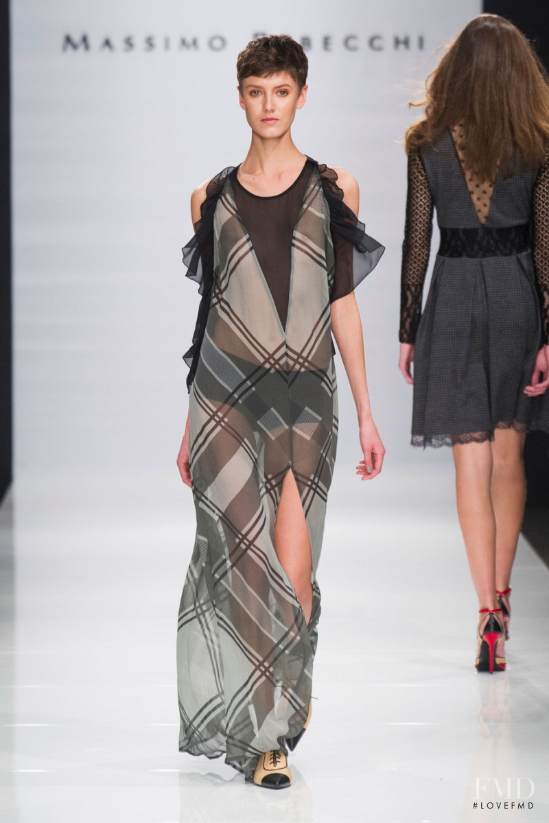 Alyosha Kovalyova featured in  the Massimo Rebecchi fashion show for Autumn/Winter 2014