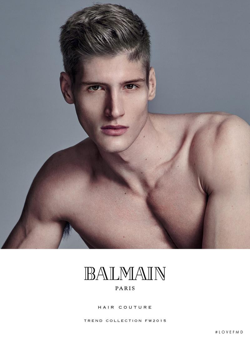 Ryan Tift featured in  the Balmain Hair Couture advertisement for Autumn/Winter 2015