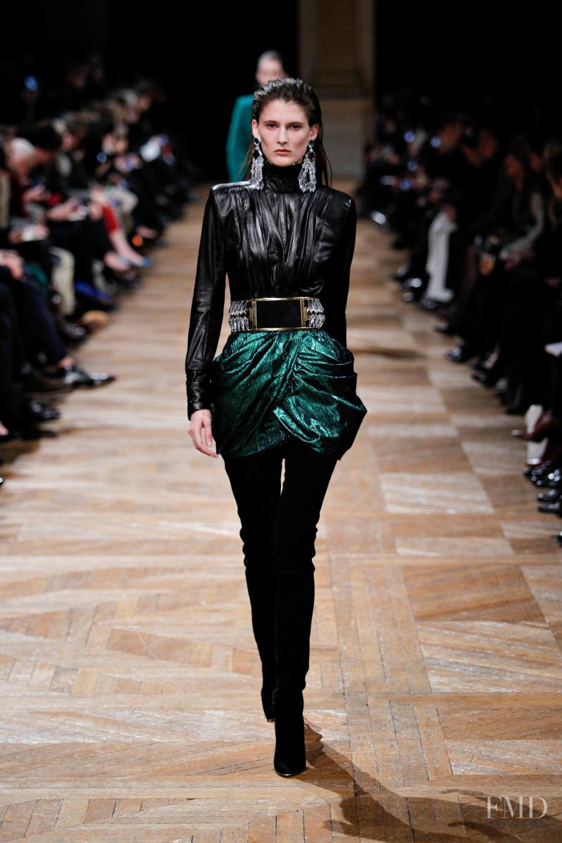 Marie Piovesan featured in  the Balmain fashion show for Autumn/Winter 2013