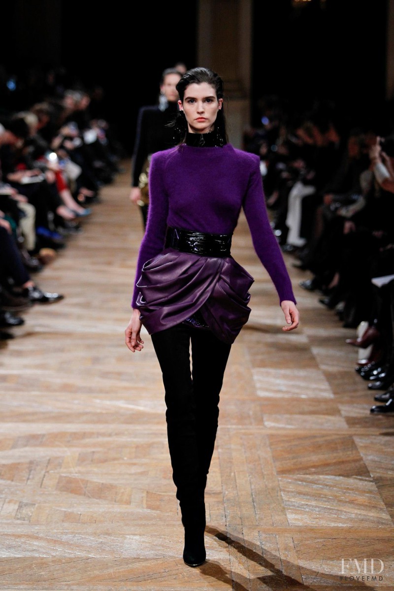 Manon Leloup featured in  the Balmain fashion show for Autumn/Winter 2013