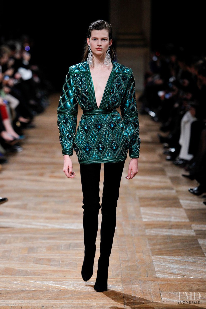 Bette Franke featured in  the Balmain fashion show for Autumn/Winter 2013