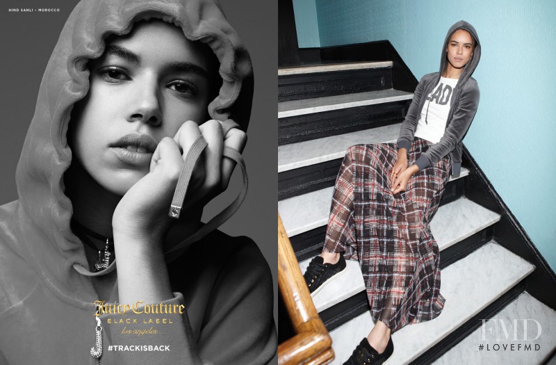 Hind Sahli featured in  the Juicy Couture advertisement for Autumn/Winter 2016