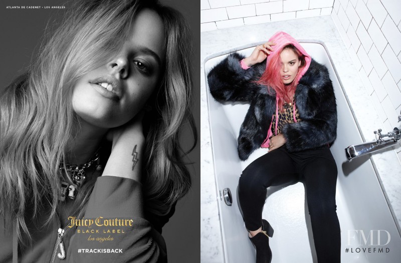 Atlanta De Cadenet Taylor featured in  the Juicy Couture advertisement for Autumn/Winter 2016