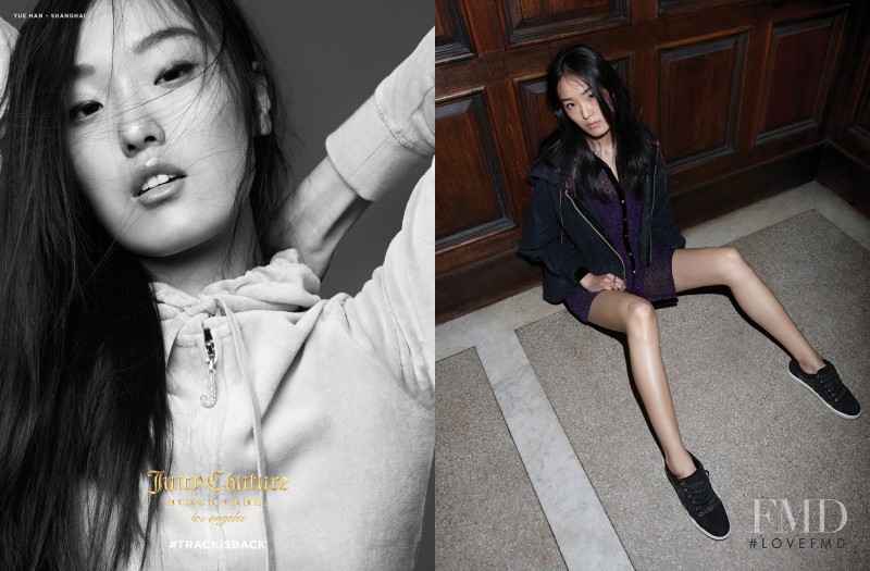 Yue Han featured in  the Juicy Couture advertisement for Autumn/Winter 2016