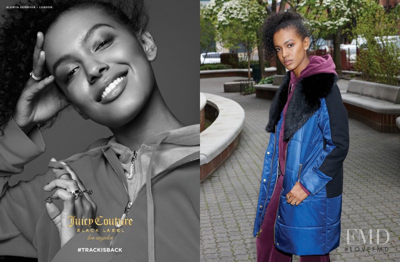 Alewya Demmisse featured in  the Juicy Couture advertisement for Autumn/Winter 2016