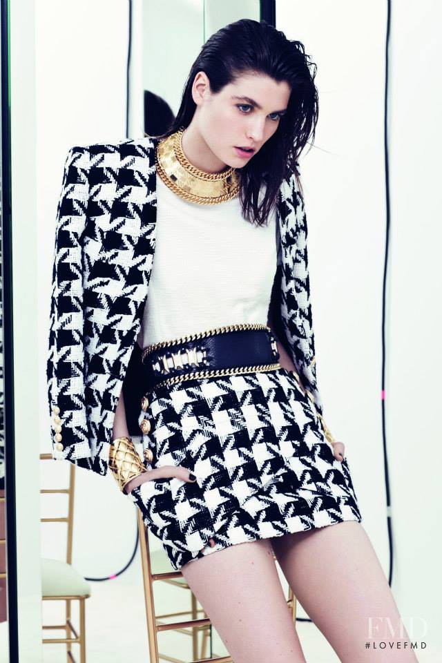 Manon Leloup featured in  the Balmain fashion show for Resort 2014