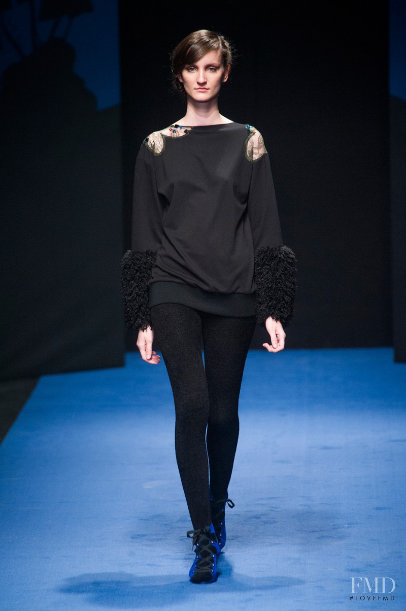 Marina Heiden featured in  the Kristina Ti fashion show for Autumn/Winter 2013