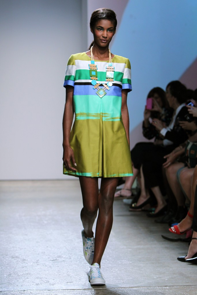 Sessilee Lopez featured in  the Marimekko fashion show for Spring/Summer 2013