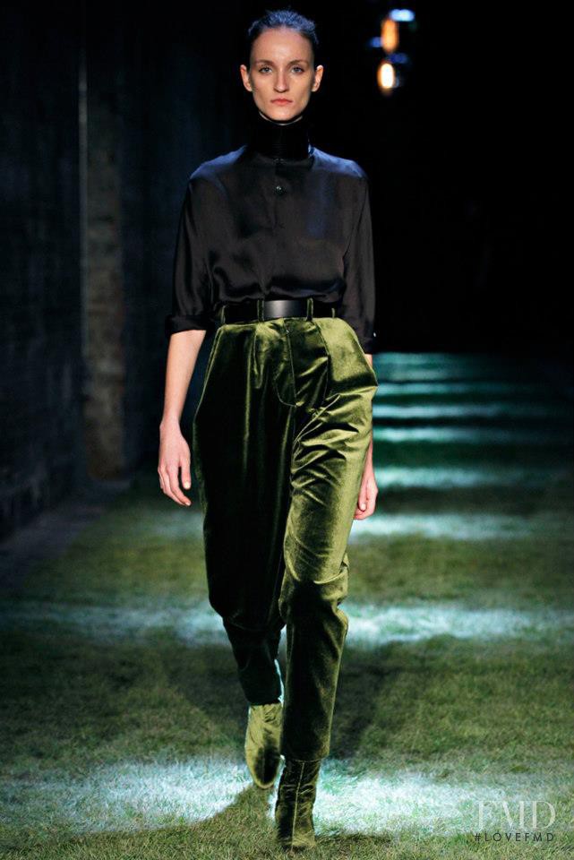 Marina Heiden featured in  the Thomas Tait fashion show for Autumn/Winter 2012