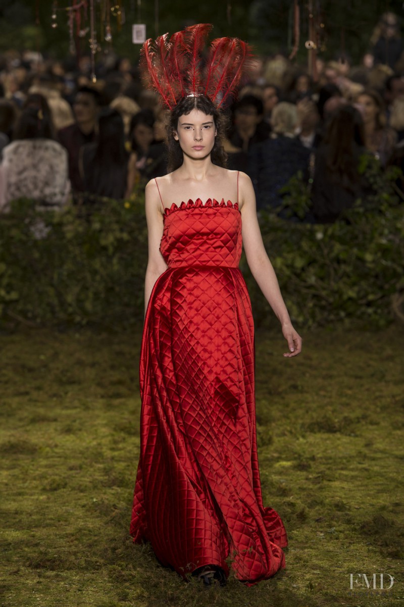 Isabella Ridolfi featured in  the Christian Dior Haute Couture fashion show for Spring/Summer 2017