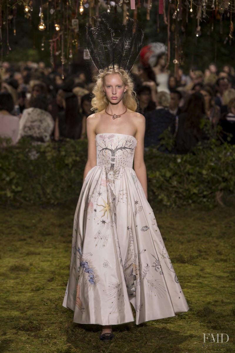 Jessie Bloemendaal featured in  the Christian Dior Haute Couture fashion show for Spring/Summer 2017