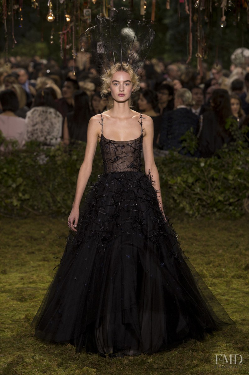 Maartje Verhoef featured in  the Christian Dior Haute Couture fashion show for Spring/Summer 2017